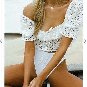 Saboskirt eyelet top